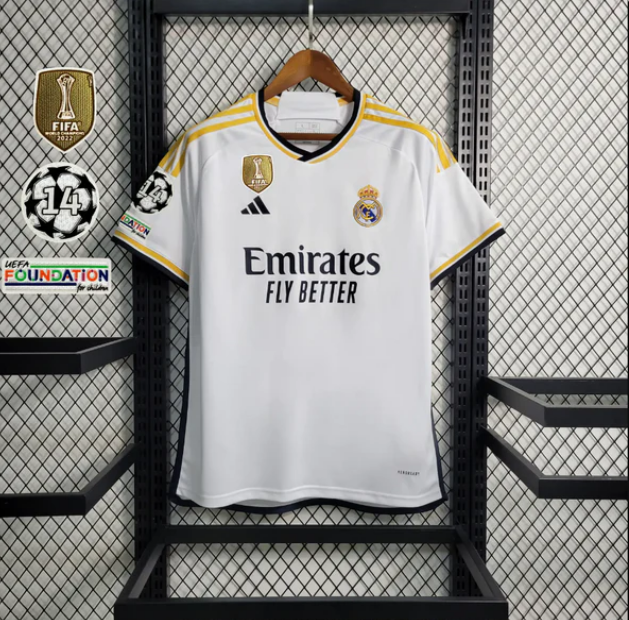 قميص ريال مدريد 23-24 على ملعبه - نسخة المشجعين