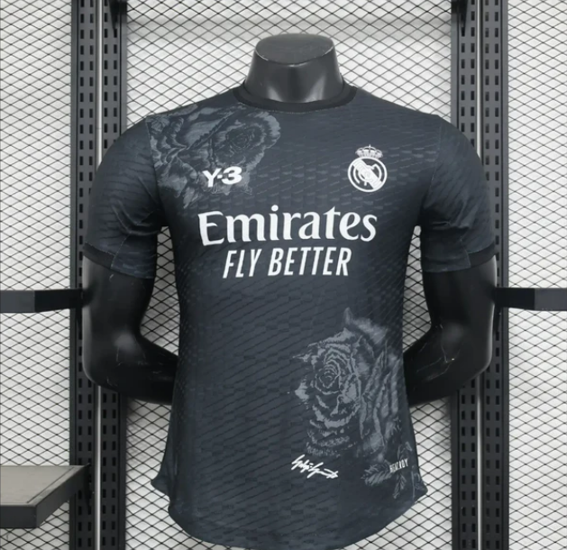 Real Madrid 23-24 Y3 Schwarzes Special Edition Trikot - Fan Version