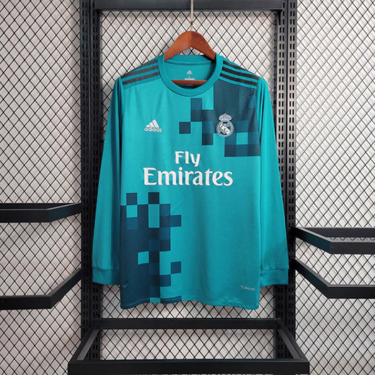 Blaues Retro-Langarmtrikot Real Madrid 2017/18 – RONALDO 7